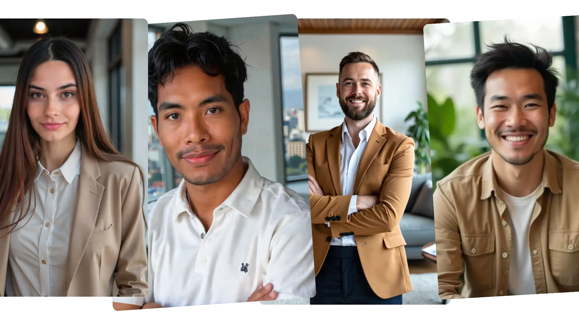 BetterPic AI generated photos showing 4K resolution but overly formal corporate styling unsuitable for dating apps