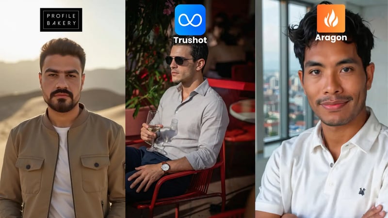 Side by side comparison showing Pid AI photo tools