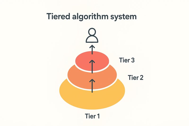 Hinge algorithm tier system visualization
