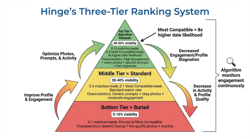 Hinge algorithm tier system visualization