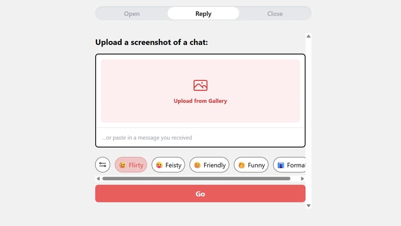 Comparison of YourMove AI chat suggestions showing message tone options